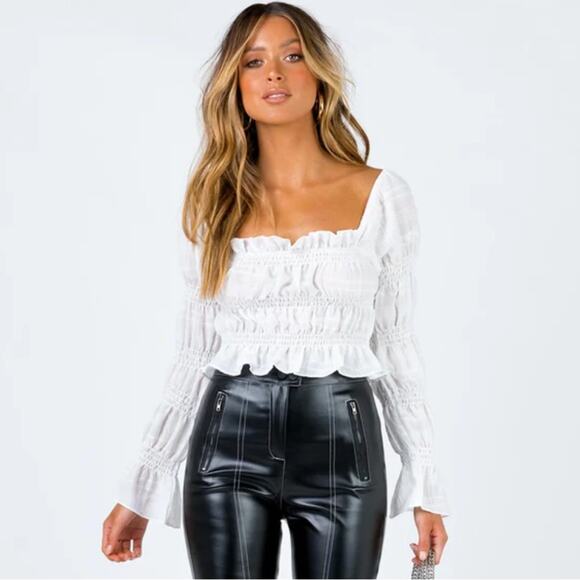 Princess Polly White Jolee Crop Top - Picture 5 of 9